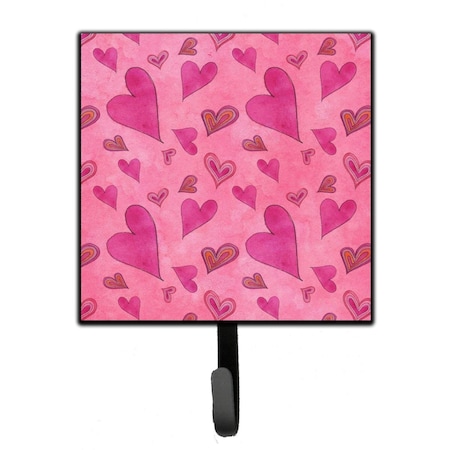 Carolines Treasures Watercolor Love and Hearts Leash or Key Holder, 4.25 x 1 x 7 in. BB7550SH4
